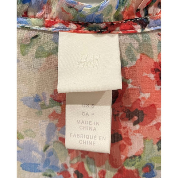 H&M Floral Long Sleeved Sheer Mini Dress - Picture 2 of 7